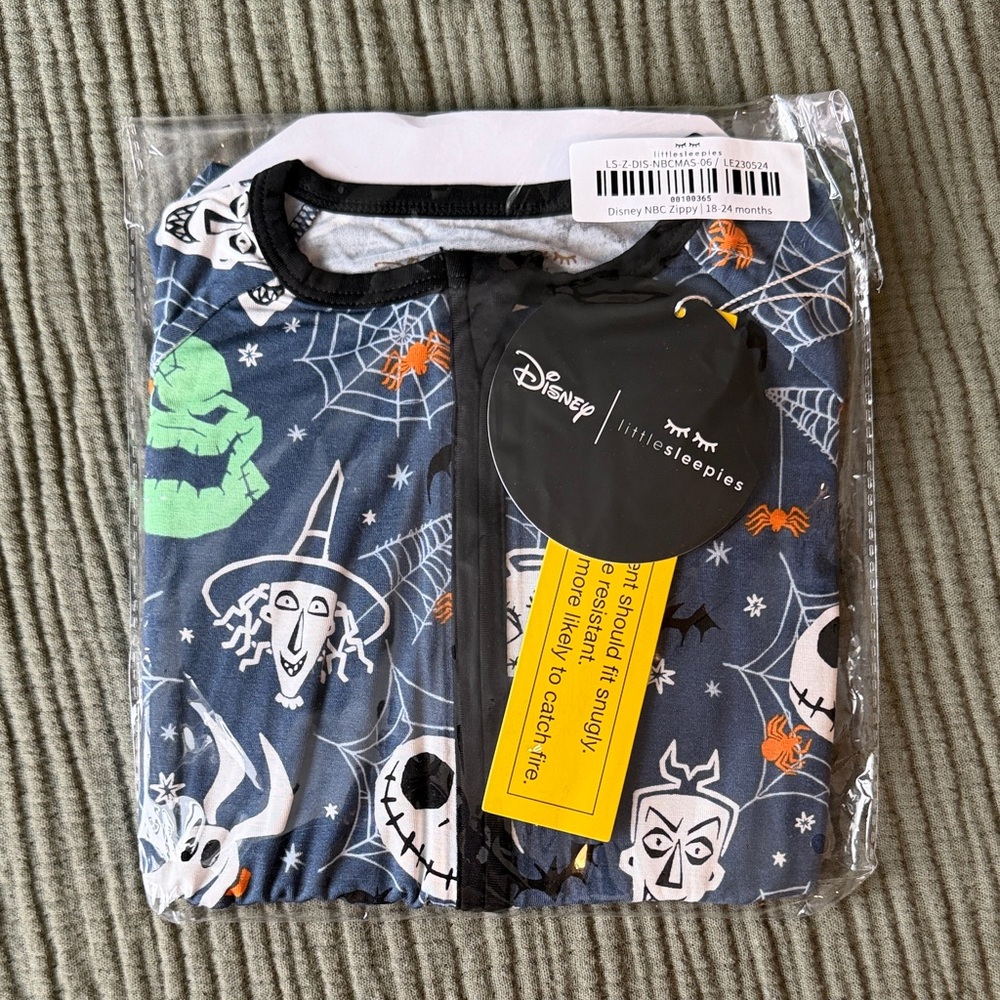 Little Sleepies Nightmare Before Christmas zippy 18-24 mos